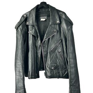 Black Biker Style Leather Jacket (Cosa Nova)